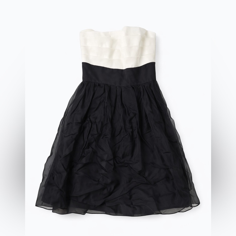 White House Black Market Audrey Hepburn Silk 2 Tone Dress